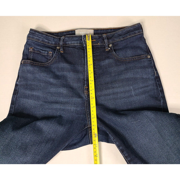 EVERLANE The Curvy High Rise Skinny Jean 30 Reg Blue Dark Wash Minimalist Ankle - Picture 10 of 11
